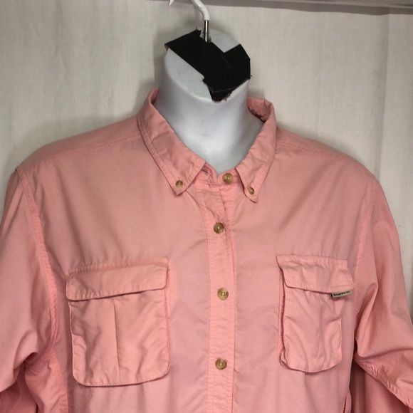 EXOFFICIO XL Blush Pink Vented L/S Top Roll Sleeve - Picture 2 of 8